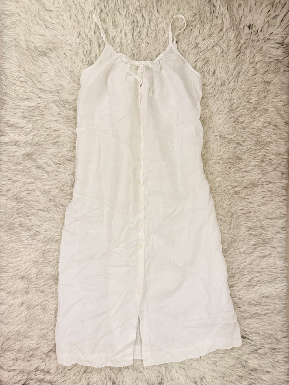 Little Moon ‘Passport’ Linen Dress - White
